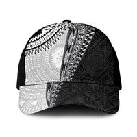 Fijian Masi Tattoos Mesh Trucker Cap with Tapa Tribal Pattern - Polynesian Pride