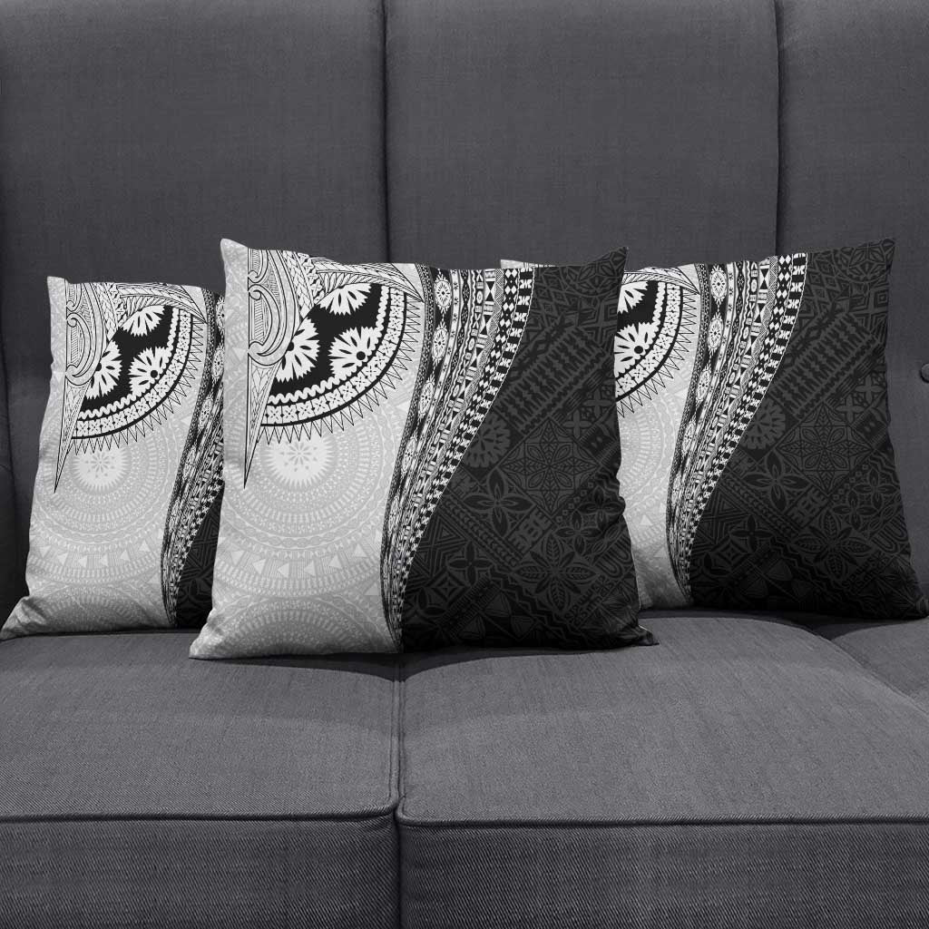 Fijian Masi Tattoos Pillow Cover with Tapa Tribal Pattern - Polynesian Pride