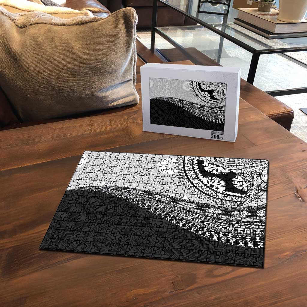 Fijian Masi Tattoos Puzzle with Tapa Tribal Pattern - Polynesian Pride