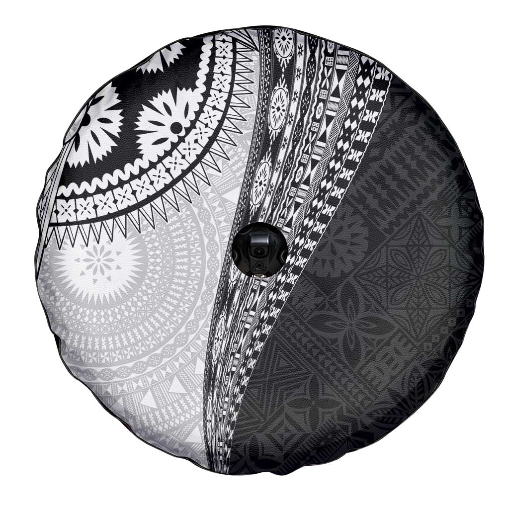 Fijian Masi Tattoos Spare Tire Cover with Tapa Tribal Pattern LT03 - Polynesian Pride