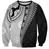 Fijian Masi Tattoos Sweatshirt with Tapa Tribal Pattern - Polynesian Pride