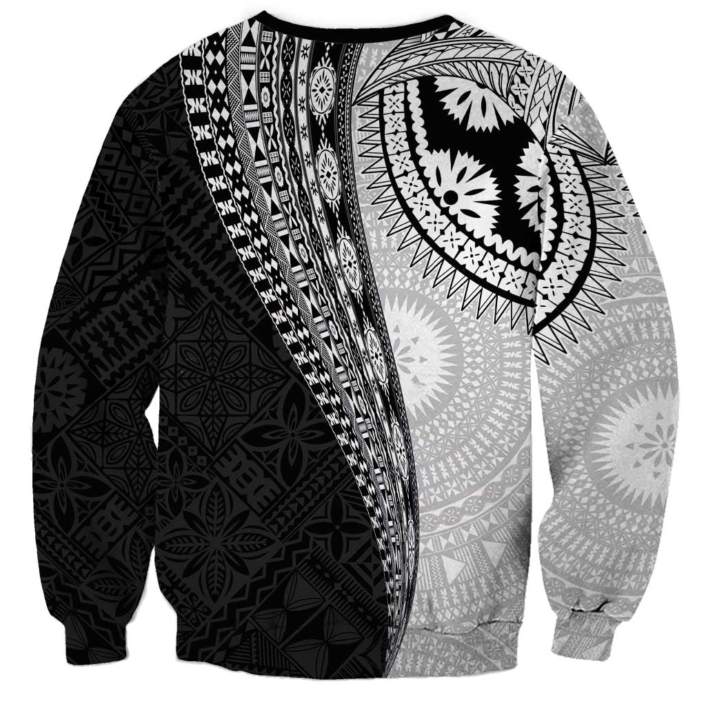 Fijian Masi Tattoos Sweatshirt with Tapa Tribal Pattern - Polynesian Pride