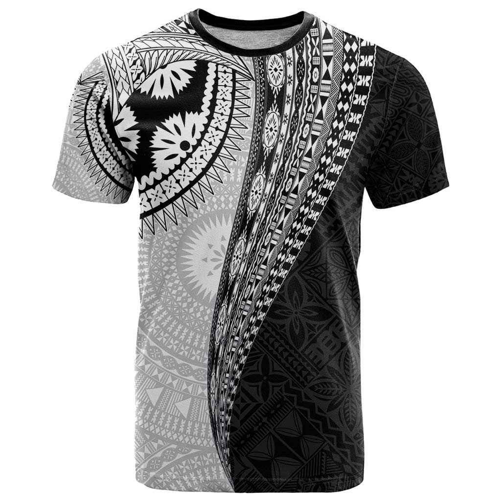 Fijian Masi Tattoos T Shirt with Tapa Tribal Pattern - Polynesian Pride