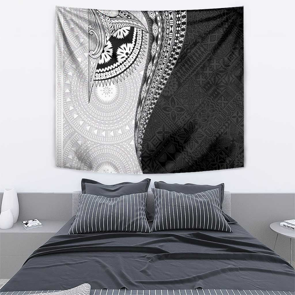 Fijian Masi Tattoos Tapestry with Tapa Tribal Pattern - Polynesian Pride