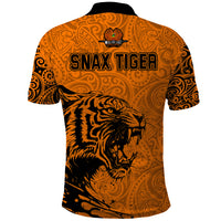 PNG Lae Snax Tigers Rugby Polo Shirt The Tigers Head and PNG Bird Polynesian Tattoo LT03 - Polynesian Pride