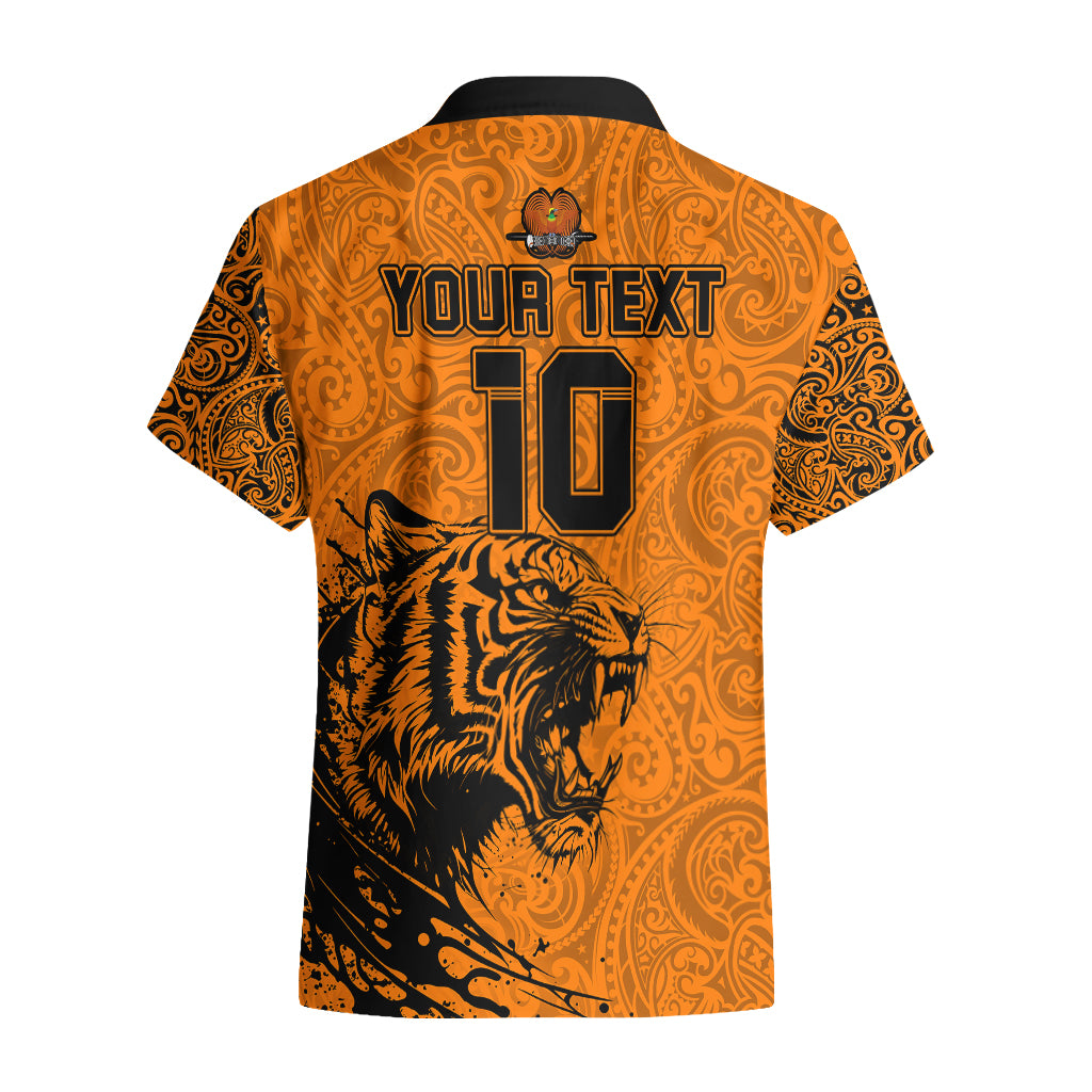Custom PNG Lae Snax Tigers Rugby Hawaiian Shirt The Tigers Head and PNG Bird Polynesian Tattoo LT03 - Polynesian Pride