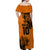 Custom PNG Lae Snax Tigers Rugby Off Shoulder Maxi Dress The Tigers Head and PNG Bird Polynesian Tattoo LT03 - Polynesian Pride