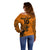 Custom PNG Lae Snax Tigers Rugby Off Shoulder Sweater The Tigers Head and PNG Bird Polynesian Tattoo LT03 - Polynesian Pride