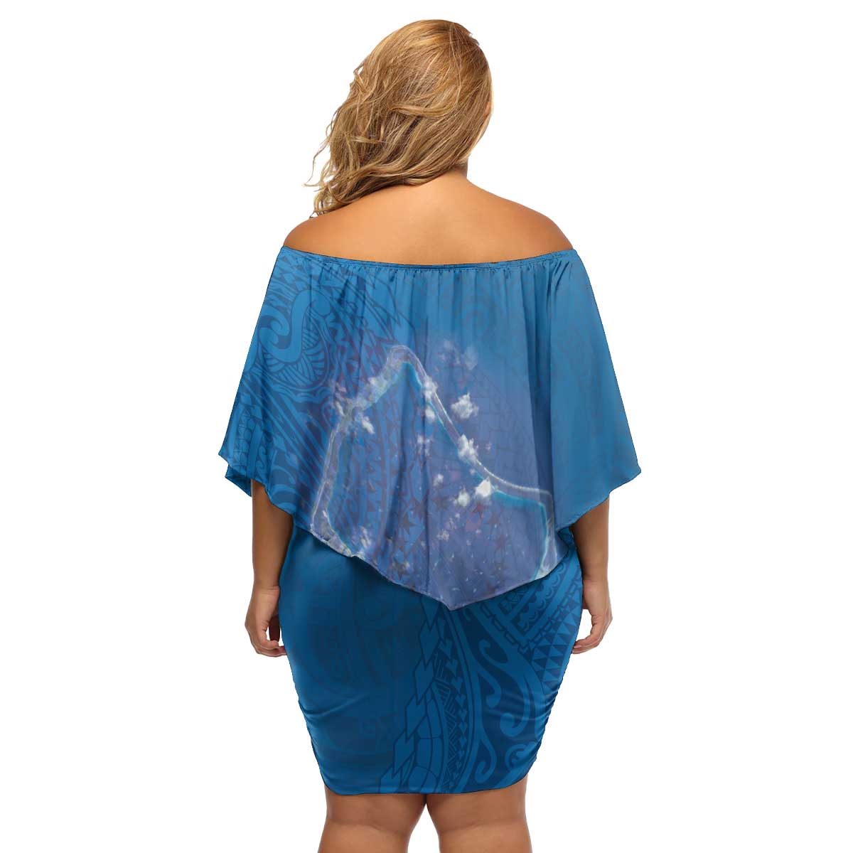 Cook Islands Manihiki Atoll Family Matching Off Shoulder Short Dress and Hawaiian Shirt Maori Turtle and Polynesian Pattern LT03 - Polynesian Pride