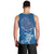 Cook Islands Manihiki Atoll Men Tank Top Maori Turtle and Polynesian Pattern