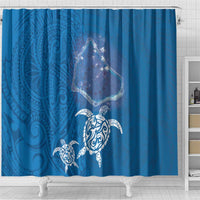 Cook Islands Manihiki Atoll Shower Curtain Maori Turtle and Polynesian Pattern LT03 - Polynesian Pride