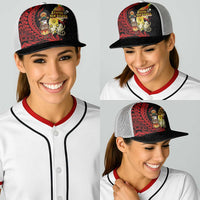 Papua New Guinea Christmas Baseball Net Cap Funny Melanesian Santa with Bird-of-paradise Tribal Style - Polynesian Pride