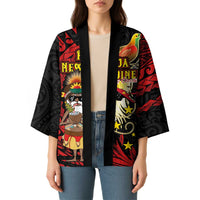 Papua New Guinea Christmas Kimono Funny Melanesian Santa with Bird-of-paradise Tribal Style - Polynesian Pride