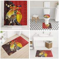 Australia and Papua New Guinea Together Bathroom Set Bird-of-paradise and Kangaroo with Oro Tapa and Aboriginal Art Motifs - Polynesian Pride