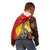Australia and Papua New Guinea Together Kid Hoodie Bird-of-paradise and Kangaroo with Oro Tapa and Aboriginal Art Motifs - Polynesian Pride