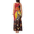 Australia and Papua New Guinea Together Tank Maxi Dress Bird-of-paradise and Kangaroo with Oro Tapa and Aboriginal Art Motifs - Polynesian Pride
