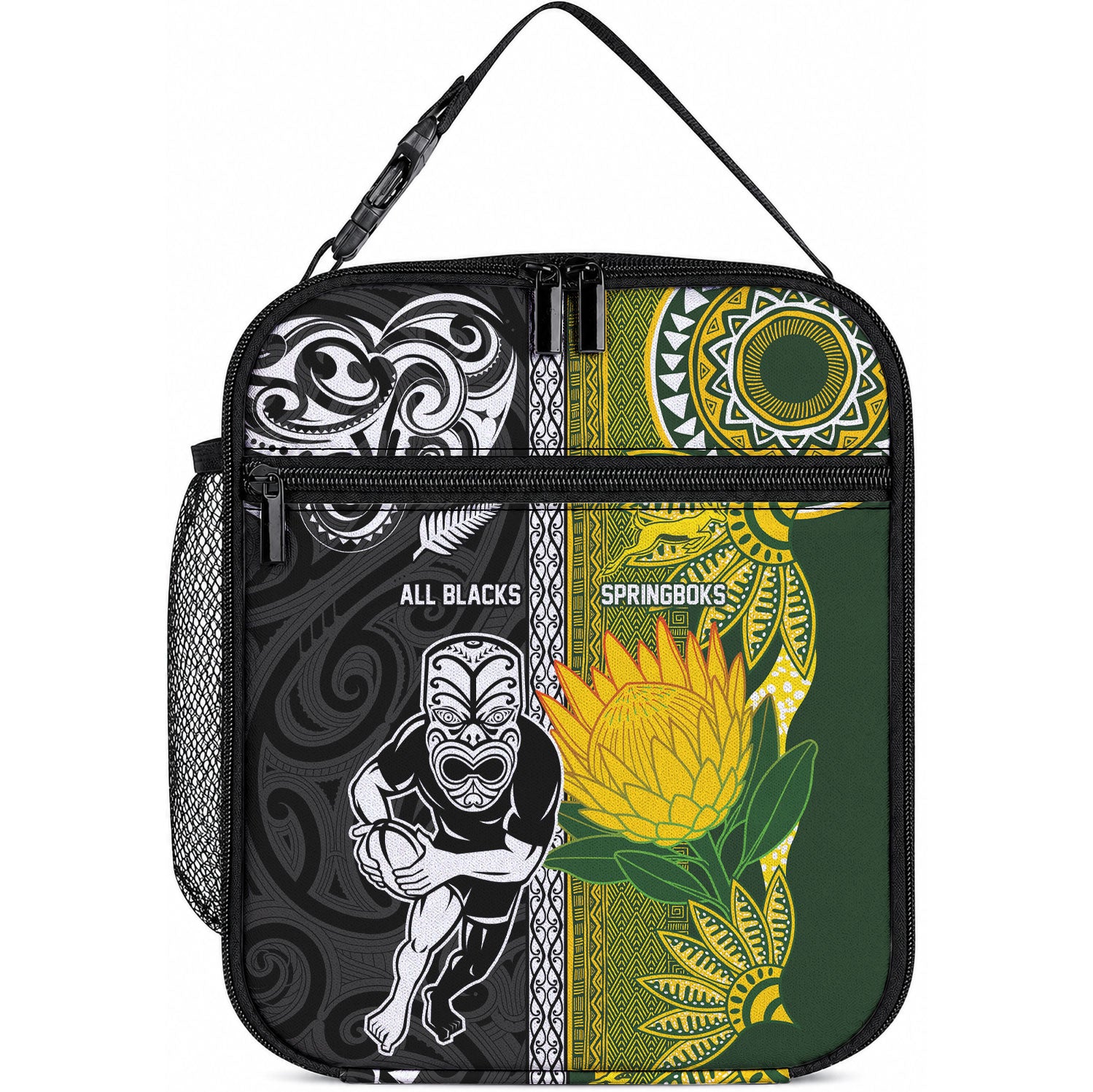 Rugby New Zealand and South Africa Lunch Bag Greatest Rivalry Silver Fern and Antelope