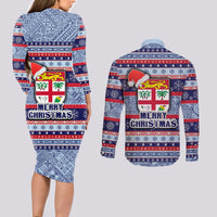 fiji-christmas-couples-matching-long-sleeve-bodycon-dress-and-long-sleeve-button-shirts-fijian-santa-and-coat-of-arms-mix-tapa-pattern-striped-style