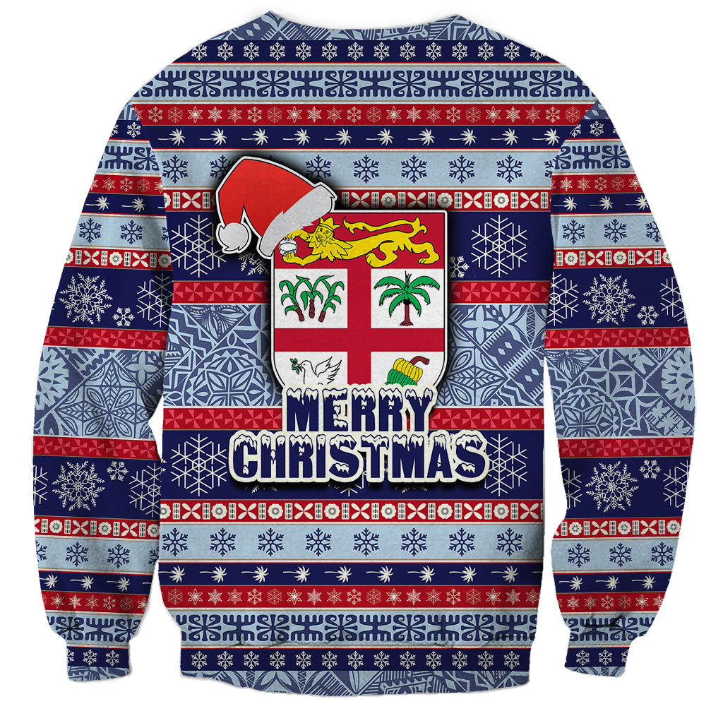 fiji-christmas-sweatshirt-fijian-santa-and-coat-of-arms-mix-tapa-pattern-striped-style