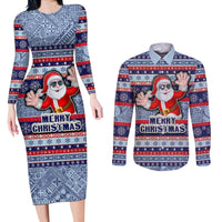 custom-fiji-christmas-couples-matching-long-sleeve-bodycon-dress-and-long-sleeve-button-shirts-fijian-santa-and-coat-of-arms-mix-tapa-pattern-striped-style