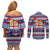 custom-fiji-christmas-couples-matching-off-shoulder-short-dress-and-long-sleeve-button-shirts-fijian-santa-and-coat-of-arms-mix-tapa-pattern-striped-style