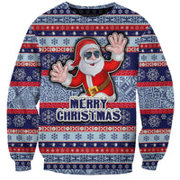 custom-fiji-christmas-sweatshirt-fijian-santa-and-coat-of-arms-mix-tapa-pattern-striped-style