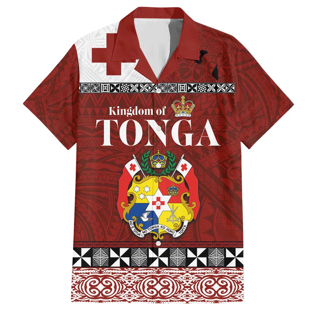 Tongan Culture Family Matching Short Sleeve Bodycon Dress and Hawaiian Shirt Ngatu Art Tattoo and Emblem of Tonga