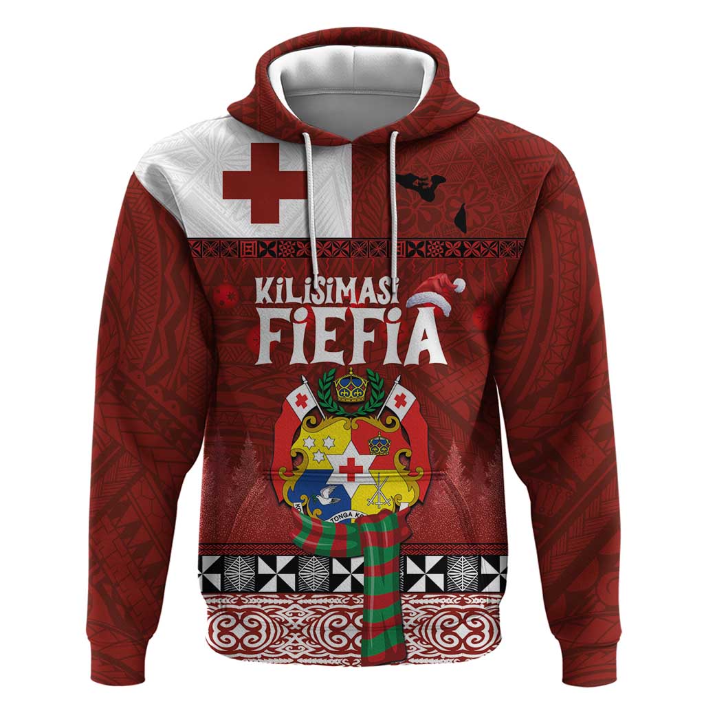 Tongan Christmas Hoodie Kilisimasi Fiefia with Ngatu Art Tattoo