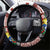 Tongan Christmas Steering Wheel Cover Kilisimasi Fiefia with Ngatu Art Tattoo