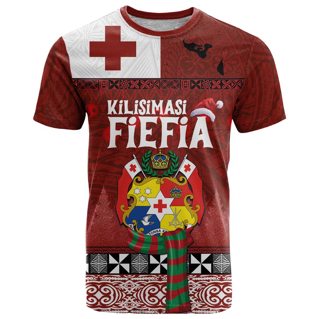 Tongan Christmas T Shirt Kilisimasi Fiefia with Ngatu Art Tattoo