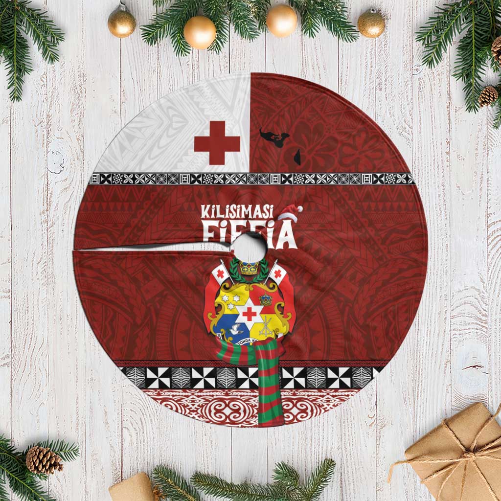 Tongan Christmas Tree Skirt Kilisimasi Fiefia with Ngatu Art Tattoo