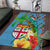 Fijians Iguana Tagimoucia Christmas Area Rug Christmas Palm Tree and Hibiscus