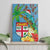 Fijians Iguana Tagimoucia Christmas Canvas Wall Art Christmas Palm Tree and Hibiscus