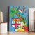 Fijians Iguana Tagimoucia Christmas Canvas Wall Art Christmas Palm Tree and Hibiscus