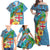 Fijians Iguana Tagimoucia Christmas Family Matching Off Shoulder Maxi Dress and Hawaiian Shirt Christmas Palm Tree and Hibiscus