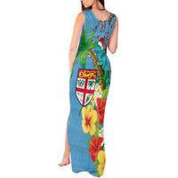 Fijians Iguana Tagimoucia Christmas Tank Maxi Dress Christmas Palm Tree and Hibiscus LT03 - Polynesian Pride