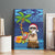 The Funny Santa Wears Sulu Christmas Canvas Wall Art Fijian Christmas Palm Tree With Masi Art Tattoo