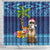 The Funny Santa Wears Sulu Christmas Shower Curtain Fijian Christmas Palm Tree With Masi Art Tattoo