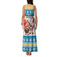 Hawaii Mele Kalikimaka Family Matching Tank Maxi Dress and Hawaiian Shirt Funny Santa and Coconut Mix Kakau Pattern LT03 - Polynesian Pride