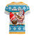 Custom Hawaii Mele Kalikimaka Women V Neck T Shirt Funny Santa and Coconut Mix Kakau Pattern LT03 - Polynesian Pride