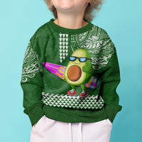 Hawaii Kid Ugly Christmas Sweater Aloha Funny Avocado Mix Kakau Hawaiian Tribal LT03 - Polynesian Pride