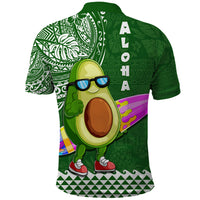 Hawaii Polo Shirt Aloha Funny Avocado Mix Kakau Hawaiian Tribal LT03 - Polynesian Pride