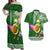 Aloha Avocado Funny Fruits Custom Couples Matching Off Shoulder Maxi Dress and Hawaiian Shirt Mix Hawaiian Kakau Tribal LT03 Green - Polynesian Pride