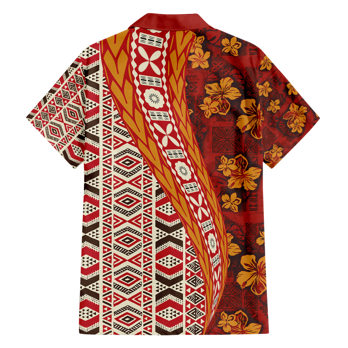 Hawaii Native Tapa Elements and Hibiscus Flowers Family Matching Long Sleeve Bodycon Dress and Hawaiian Shirt LT03 - Polynesian Pride