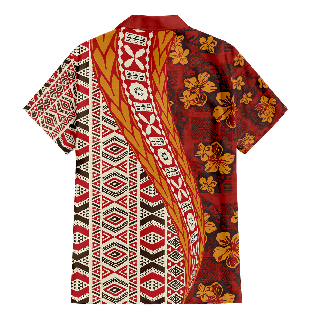 Hawaii Native Tapa Elements and Hibiscus Flowers Family Matching Mermaid Dress and Hawaiian Shirt LT03 - Polynesian Pride