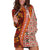 Hawaii Native Tapa Elements and Hibiscus Flowers Hoodie Dress LT03 Red - Polynesian Pride