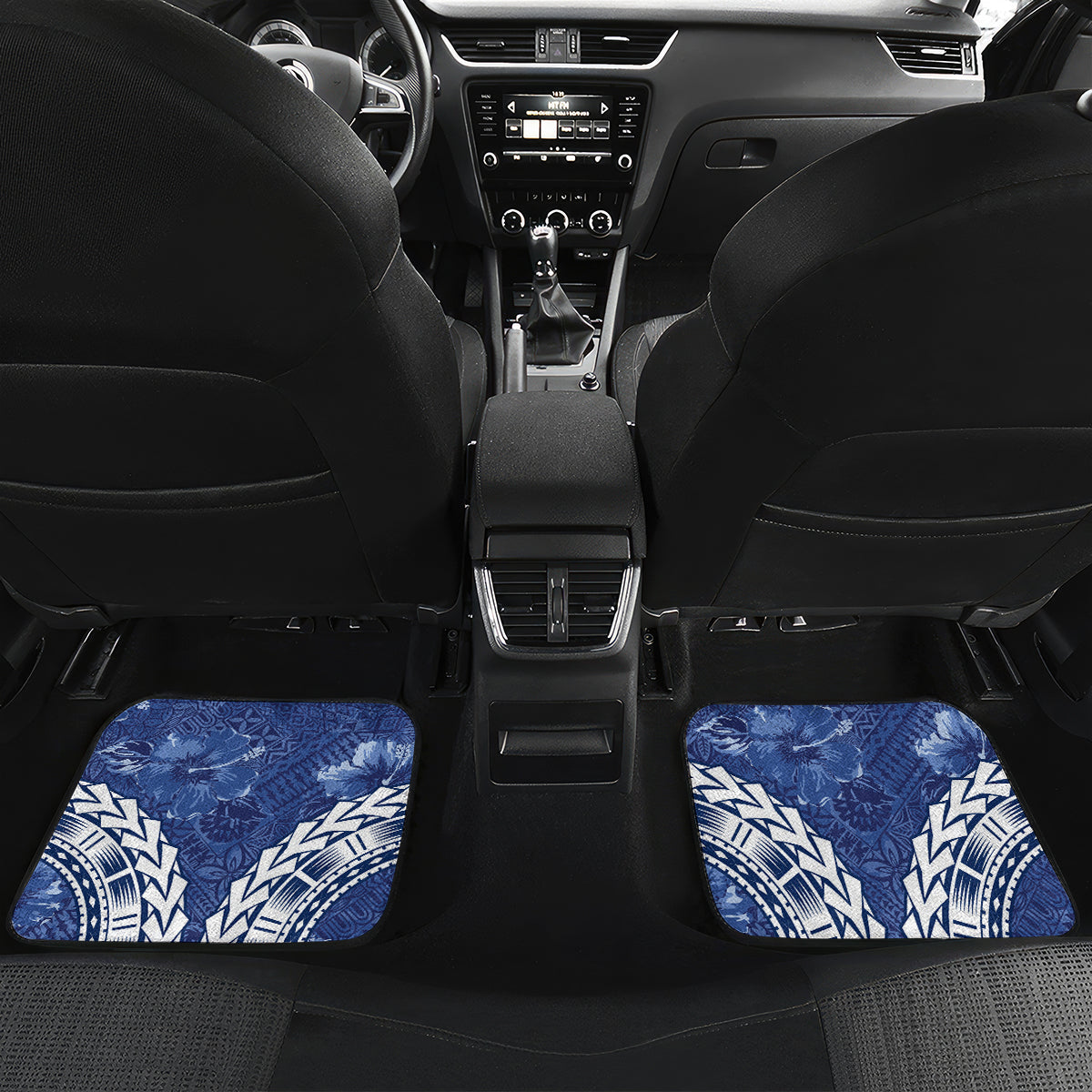 Samoan Tapa Car Mats Ula Fala and Teuila Flower LT03 - Polynesian Pride