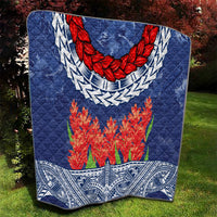 Samoan Tapa Quilt Ula Fala and Teuila Flower LT03 - Polynesian Pride