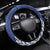 Samoan Tapa Steering Wheel Cover Ula Fala and Teuila Flower LT03 Universal Fit Blue - Polynesian Pride