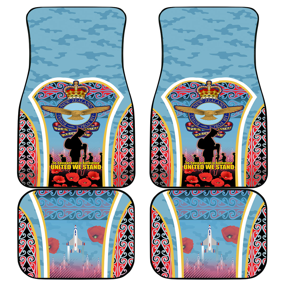 Royal New Zealand Air Force ANZAC Day Car Mats Te Tauaarangi o Aotearoa LT03 - Polynesian Pride